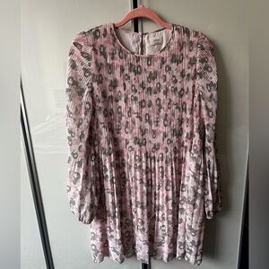 Aritzia Wilfred Daydreamer mini dress in exclusive floral pink/green (small)